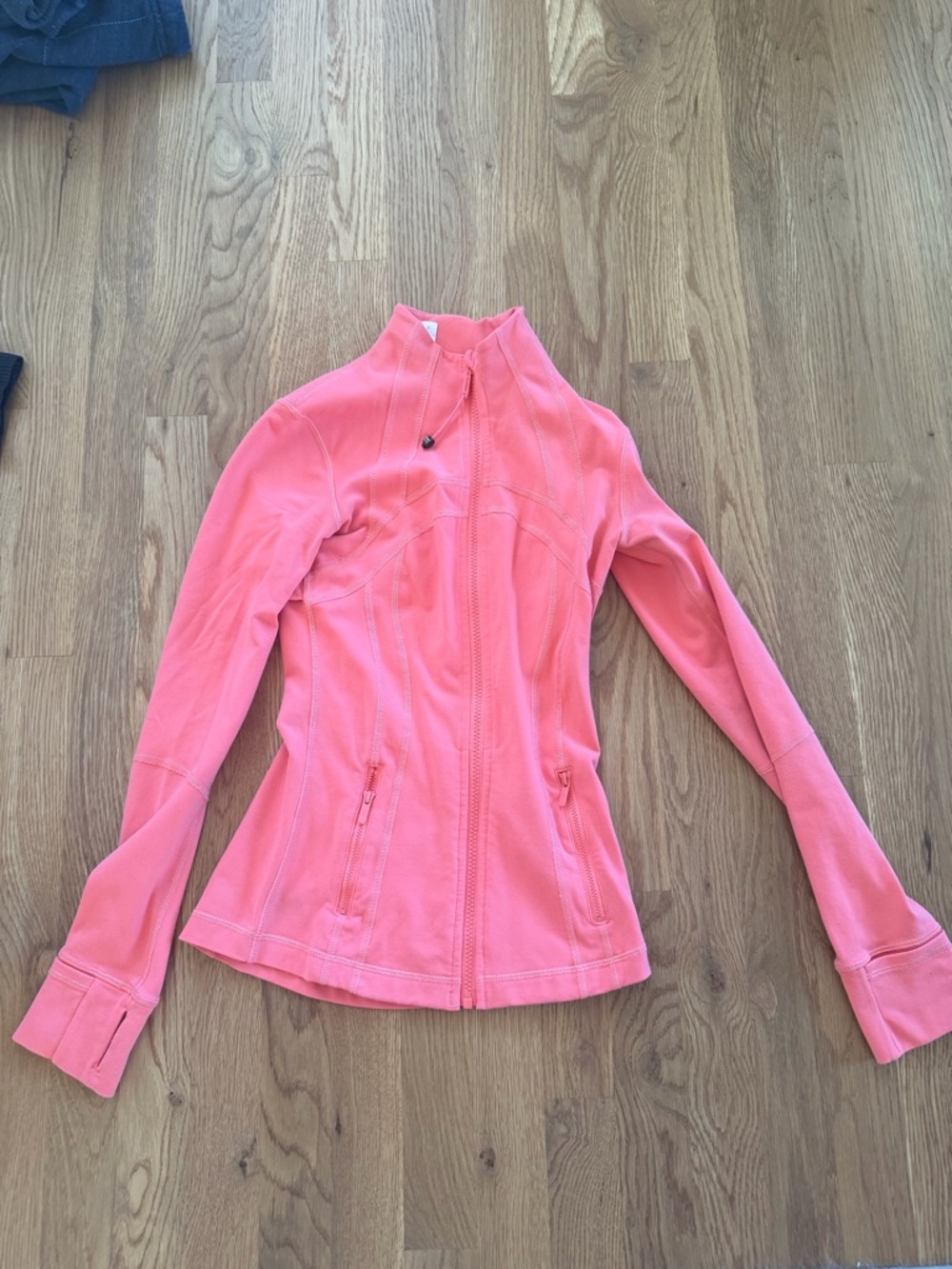 lululemon athletica Coral Pink Zip-Up Bomber Jacket